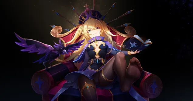 noia d'anime amb corona | impacte ganshin baixada