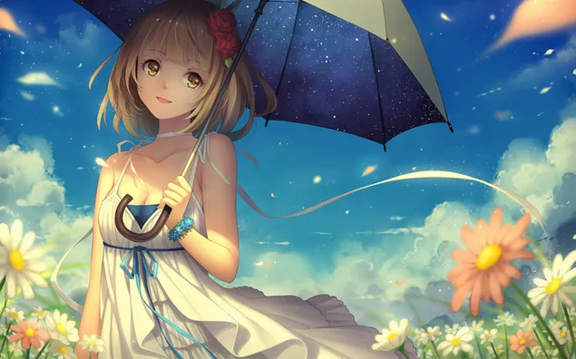 Anime Girl with Umbrella download