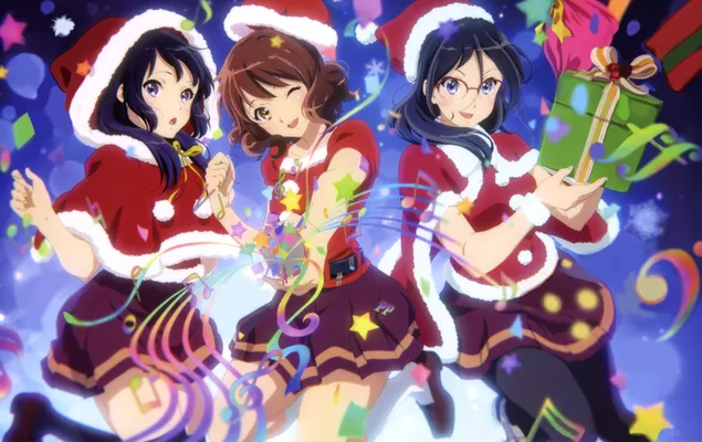 Anime kızlar Noel partisi indir