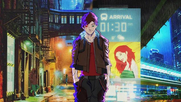 anime puisis un kiberpanka digitala pilseta lejupieladet