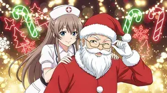 slavnostni zabava s anime zdravotni sestrou a santa clausem stahnout