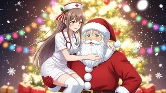 anime zdravotni sestra nesena santa clausem vanocni objeti stahnout