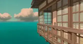 Anime - Quarto de casa de banho Spirited away à beira-mar HD papel de parede