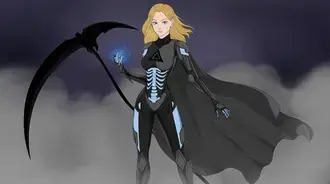 knezka smrti ve stylu anime s kosou a aurou stahnout