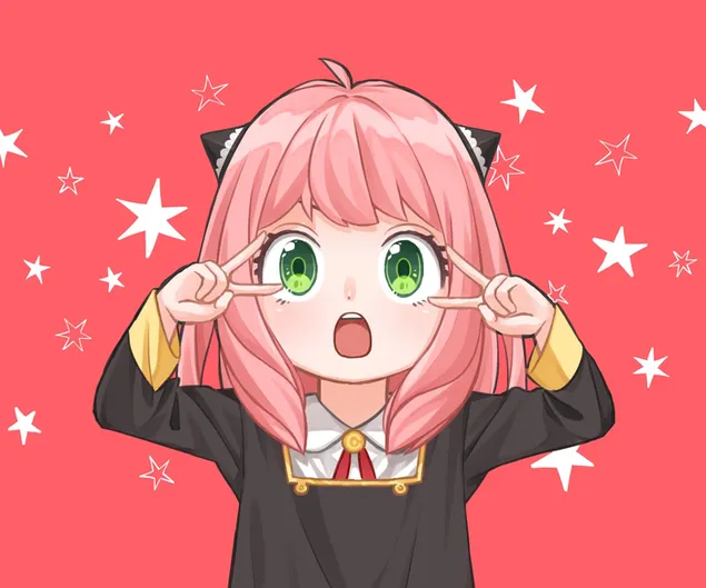 アーニャフォージャー緑の目を持つかわいい髪の少女 ダウンロード