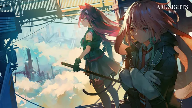 Ansel with Melantha - Arknights(애니 비디오 게임) 4K 배경화면