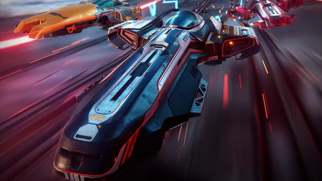 Antigraviator : วิดีโอเกมแข่งรถต้านแรงโน้มถ่วง 2K วอลเปเปอร์