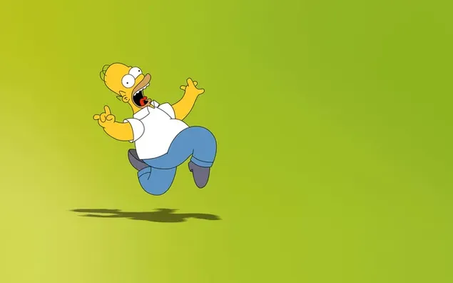 Angstige staten van The Simpsons stripfiguur Homer Simpson 2K achtergrond