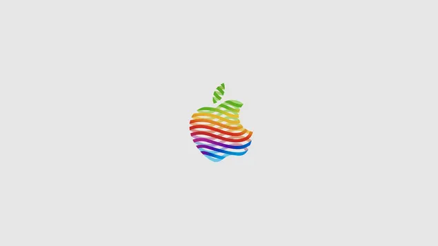 Logotipo de Aplle con rayas de colores.