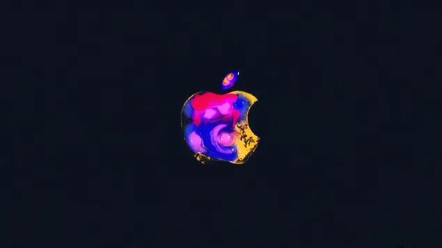 Logotipo colorido de la empresa Apple