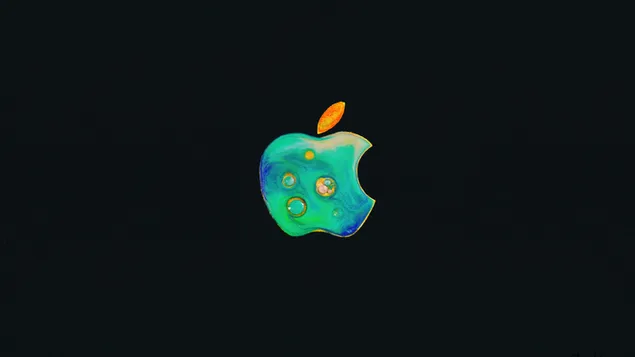 Logotipo cian de la empresa Apple