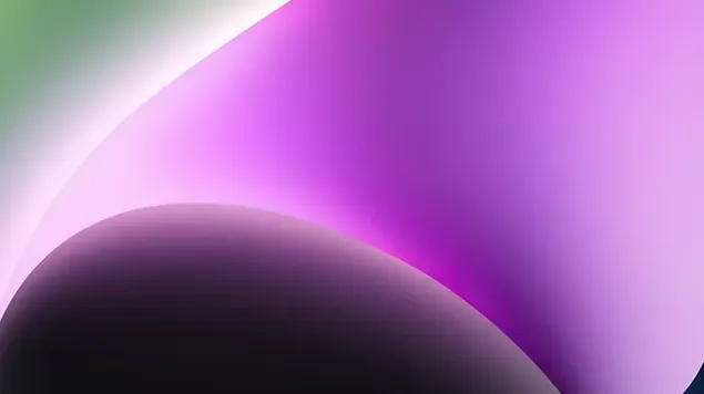 緑と紫の色の Apple iphone 14 シリーズ画面のテーマ 2K 壁紙