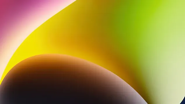 緑のピンクと黄色の色で Apple iphone 14 シリーズのテーマ デザイン 2K 壁紙