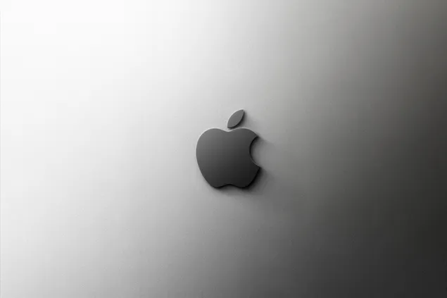 Apple-logo metallic afwerking matte achtergrond download
