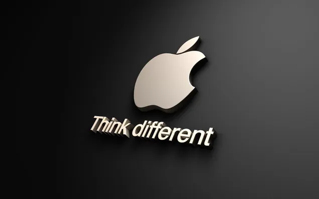 Logo Apple "nghĩ khác" nền đen