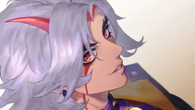 Arataki Itto - Genshin Impact [Anime video igra] 4K ozadje