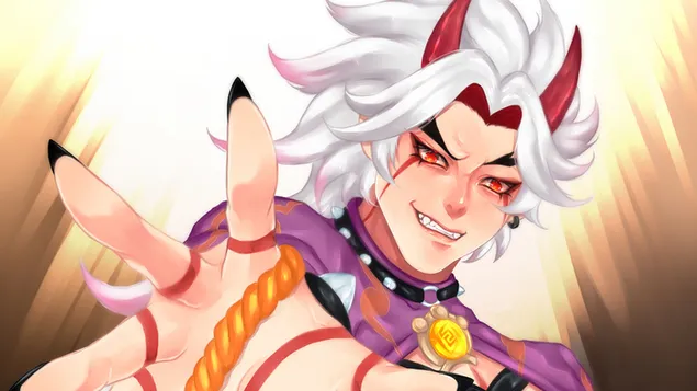 Arataki Itto (Geo lik) – Genshin Impact [Anime video igra] 4K ozadje