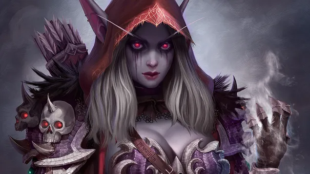 Boogschutter Elf 'Sylvanas Windrunner' - World of Warcraft [WoW] 4K achtergrond
