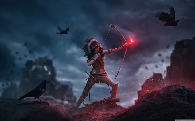 mulher indiana guerreira arqueira download