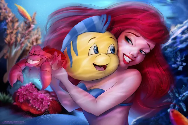 Ariel con Flounder - La Sirenita [Película de Disney]