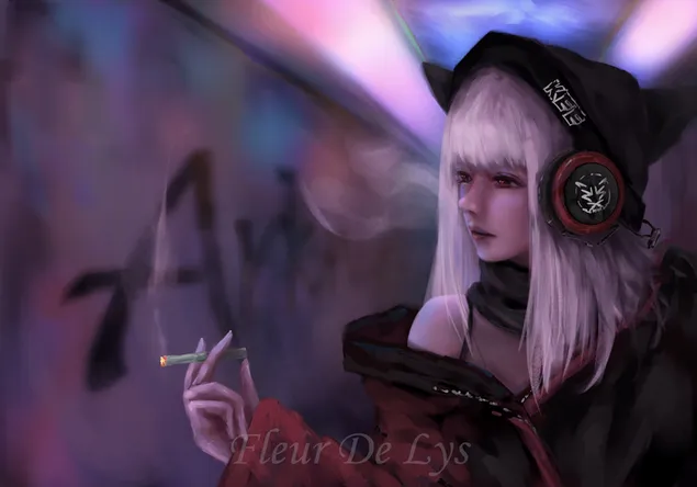 Arknights - Rygning 8K baggrundsbillede