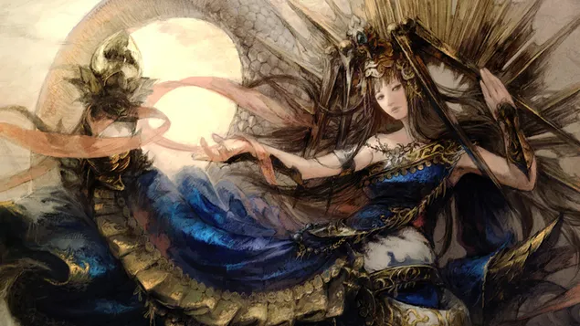 Arte conceptual de la maga - Final Fantasy XIV Online (videojuego)
