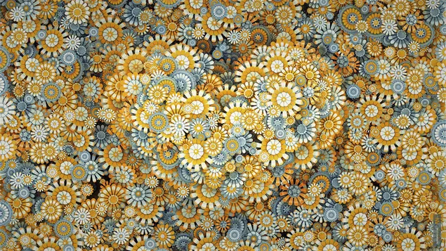 藝術抽象花心 HD 壁紙