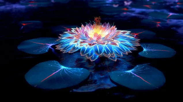Artistic Flower Dark 4K wallpaper
