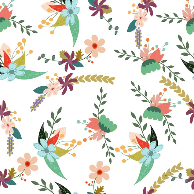 Artistic flower pattern wallpaper