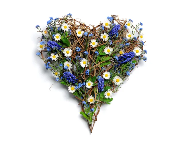 Artistieke hart bloemen