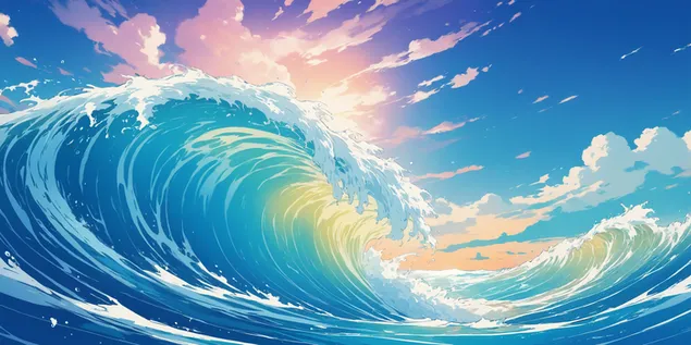 Ri Luo Shi De Yi Zhu Bo Lang  Xia Zai