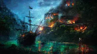 Tapeta Assassin's Creed 4 Black Flag - Požár v pevnosti 2K