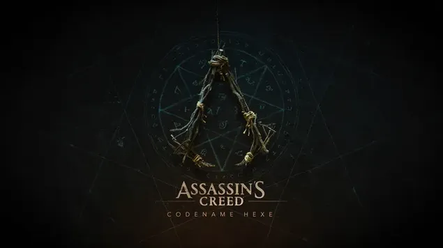 Assassin's Creed Hexe-logo achtergrond 4K achtergrond