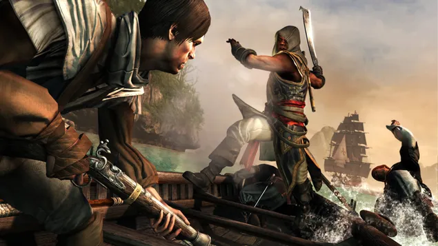 Assassin's Creed IV: Bendera Hitam 4K kertas dinding