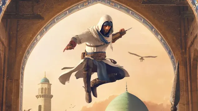 Assassin's Creed Mirage Protagonist basim 4K achtergrond