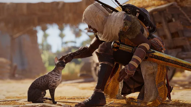Assassin's Creed Origins - Assassin met kat