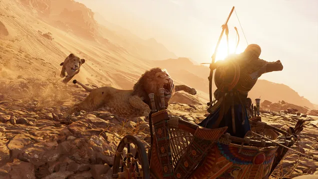 Assassin's Creed Origins - Lion Attack