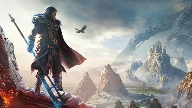 Assassin's Creed Valhalla: Dawn of Ragnarök: Odin 4K achtergrond