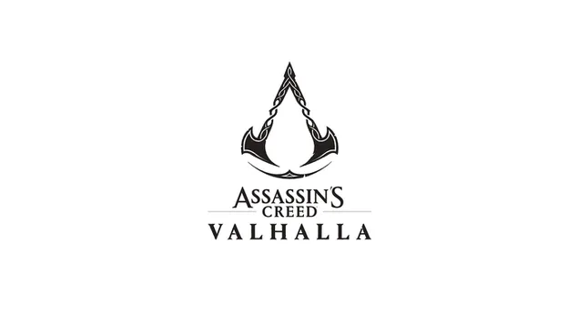 Assassin's creed walhalla-logo 8K achtergrond
