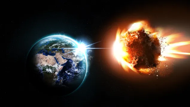 地球に衝突する小惑星