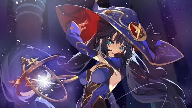 占星家 'Mona Megistus' - Genshin Impact（动漫电子游戏） 4K 壁纸