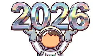 astronaut slavi rok 2026: budoucnost, vesmir, novy rok stahnout