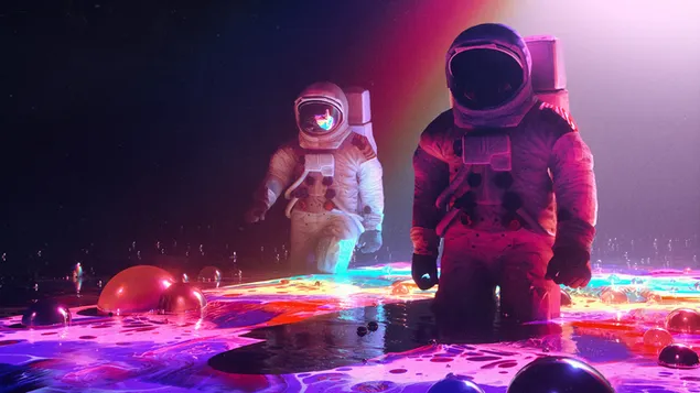 Astronaut Colorful 4K wallpaper