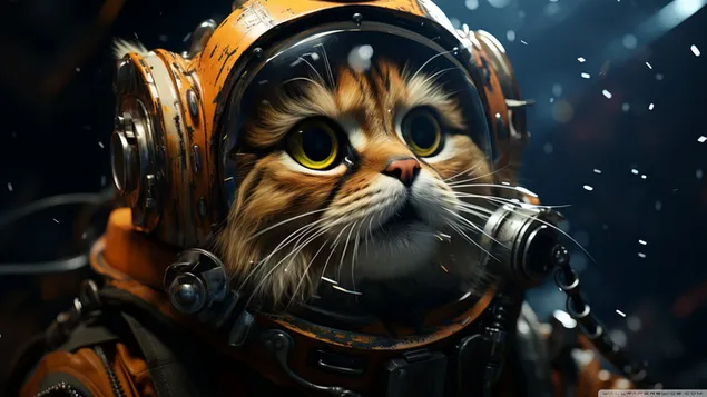 宇宙飛行士のかわいい猫 ダウンロード