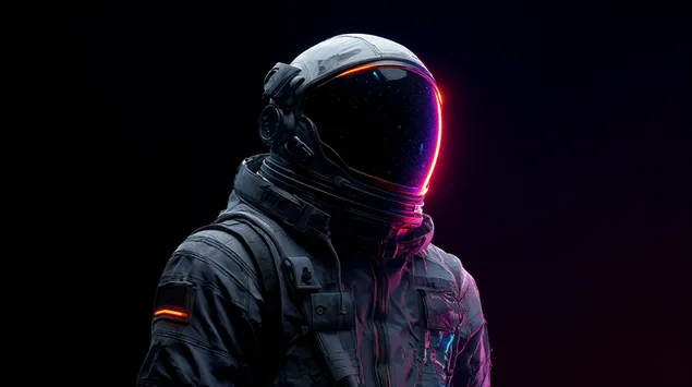 astronaut i morkt kontrastomrade ladda ner