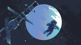 Astronauta no espaço exterior 4K papel de parede
