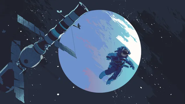 Astronaut in de buitenruimte download