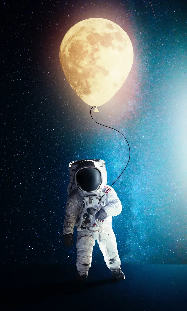 Astronaut moon balloon