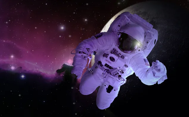 Astronaut nacht ruimte en universum