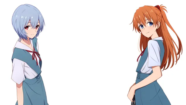 Asuka Langley Sohryu y Rei Ayanami de Evangelion